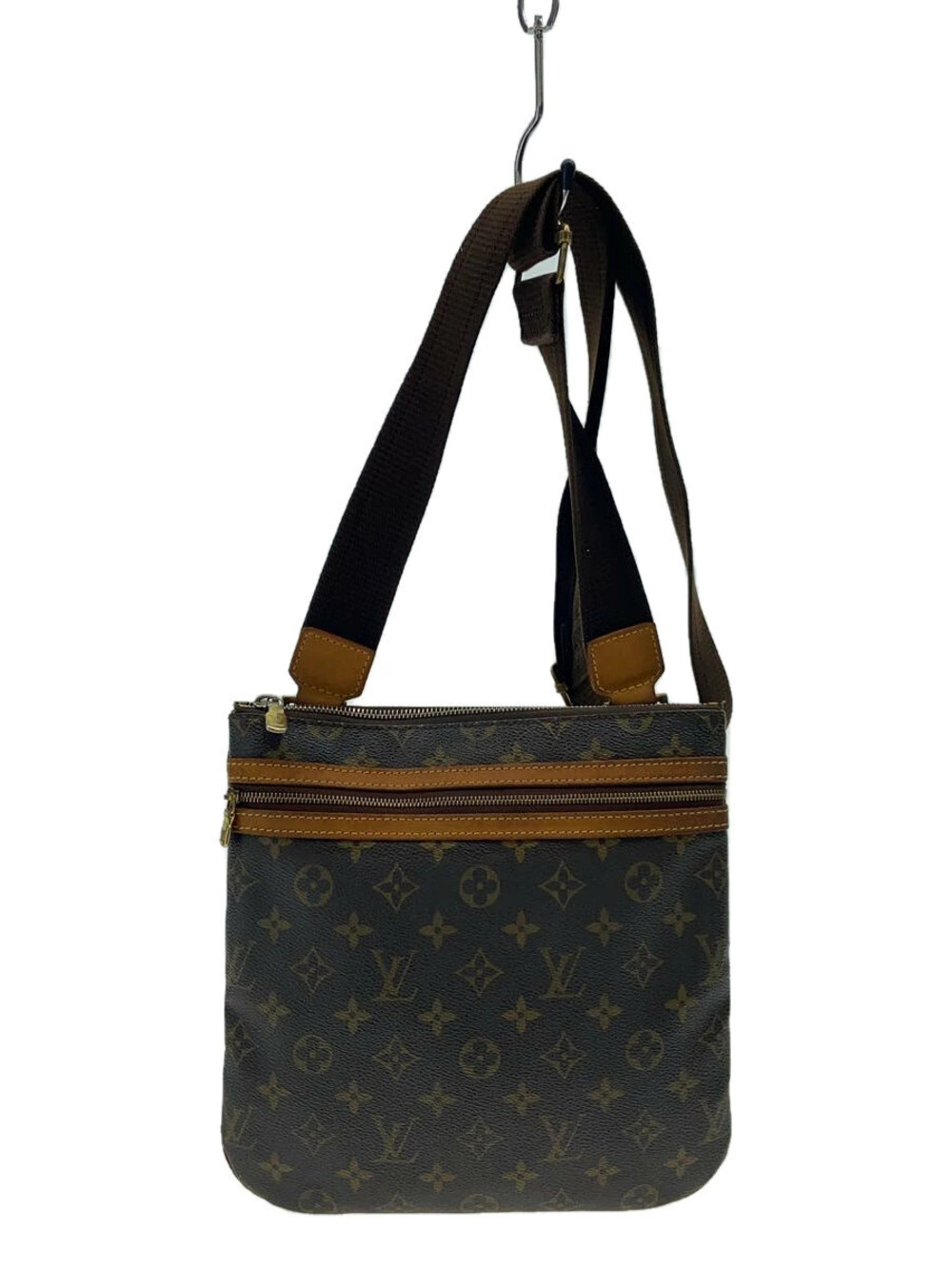 LOUIS VUITTON Pochette Bosphore Monogram Canvas Brown